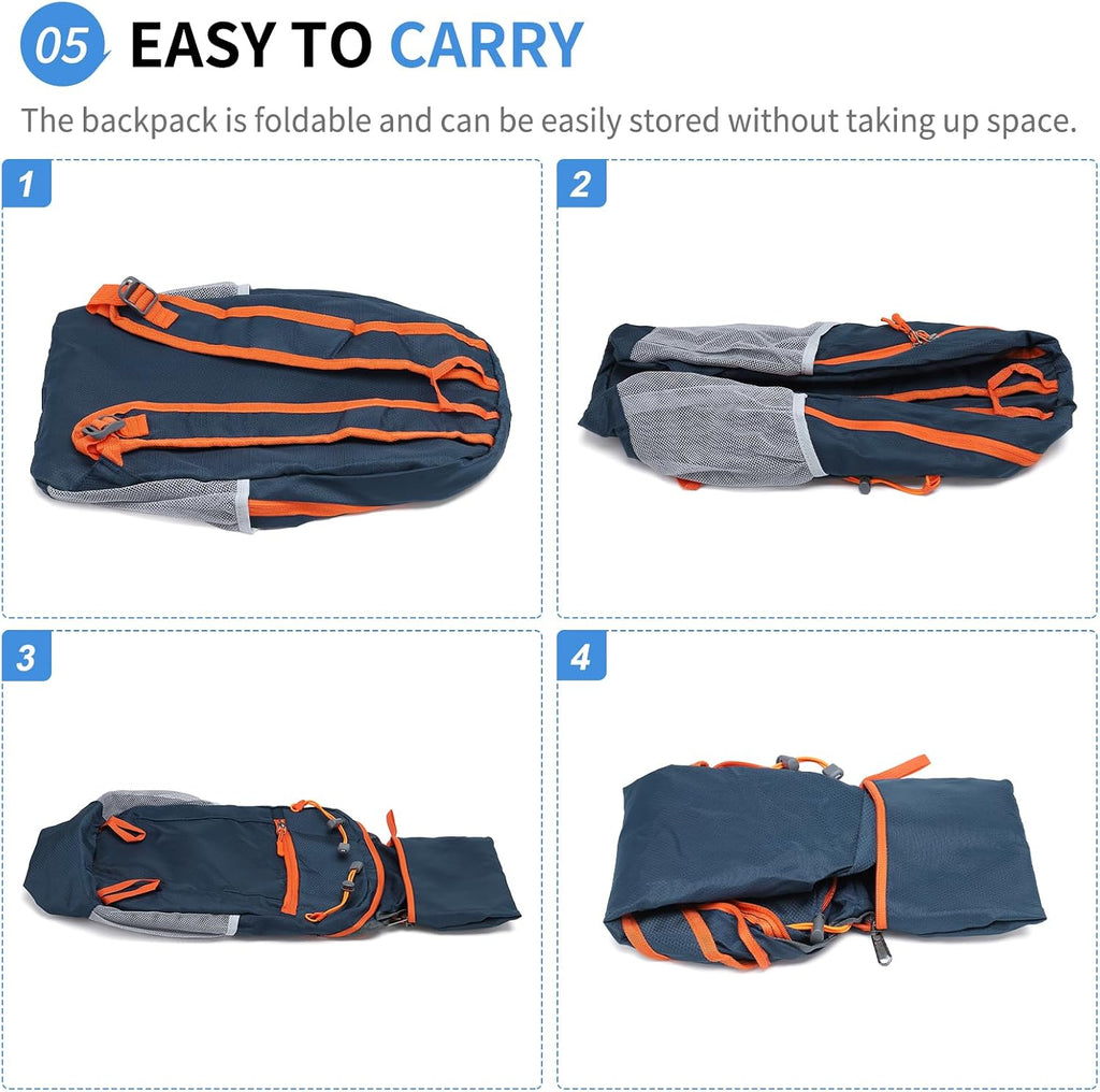 20L Small Hiking Backpack for Women Men Packable Daypack Dark Blue