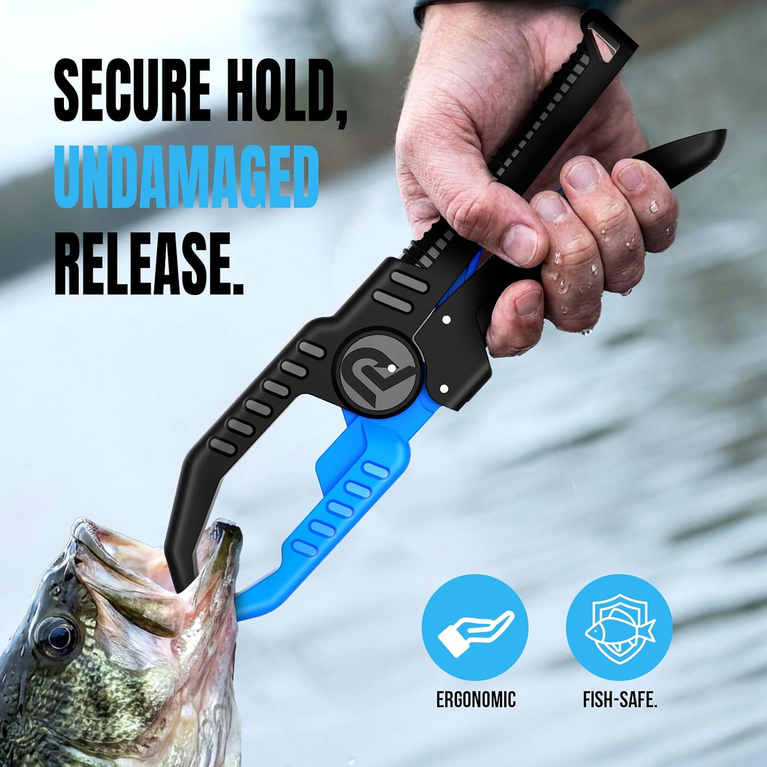 PLUSINNO 9PCS Fishing Gear, Fishing Tools with Tools Bag, Fishing Accessories, Corrosion Resistant Fishing Pliers Kit, Fishing Knife, Fish Lip Gripper, Fishing Scale, Towel, Fishing Gifts for Men