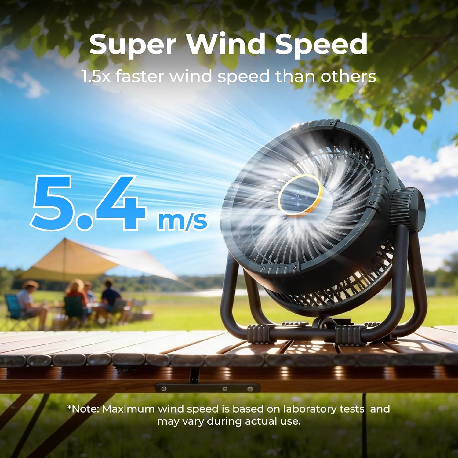 BougeRV Portable Fan Rechargeable, 20000mAh Battery Powered Fans, Black