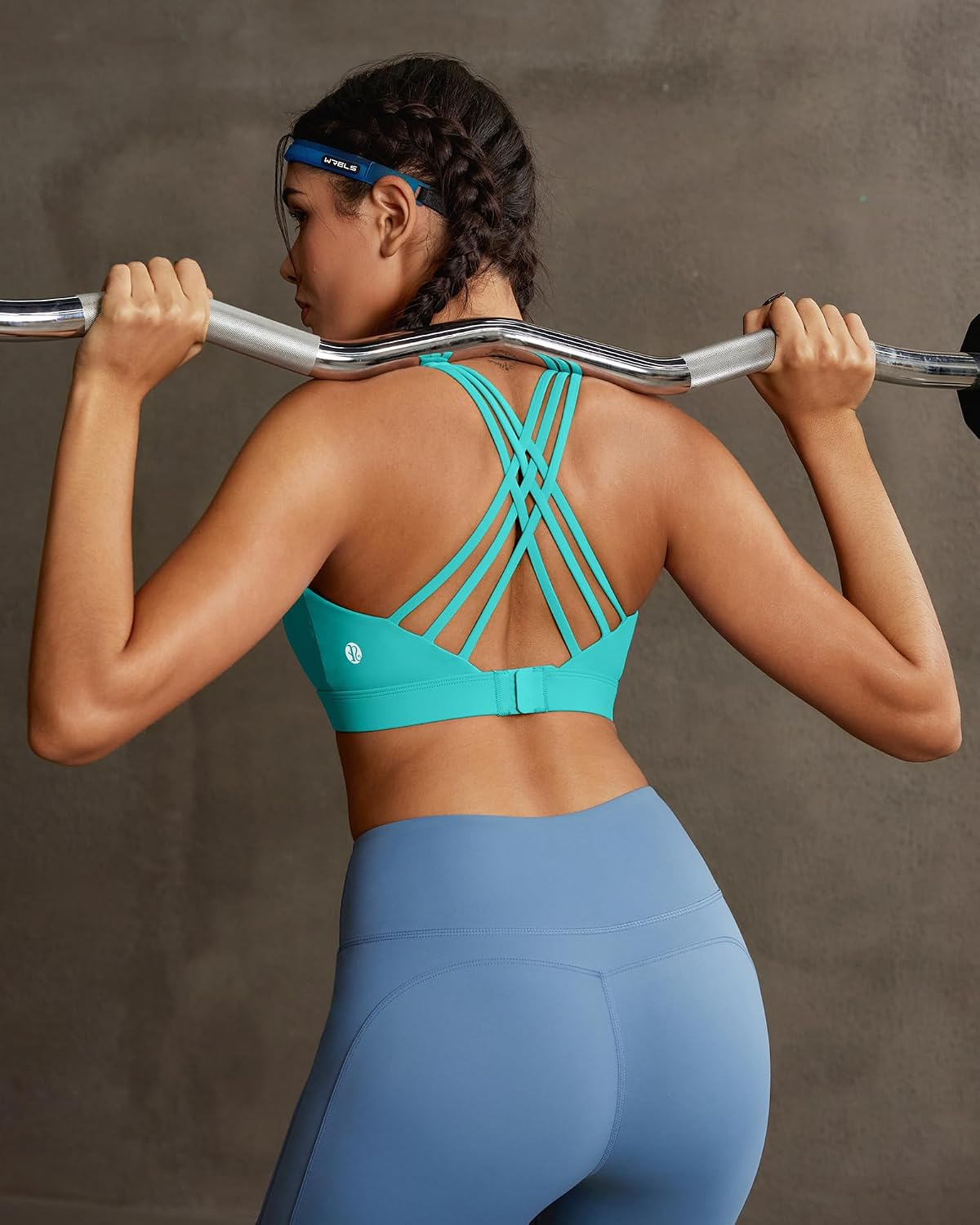 RUNNING GIRL Sports Bras for Women,Crisscross Back High Impact Sports Bra with Hook Closure Workout Supportive Bra