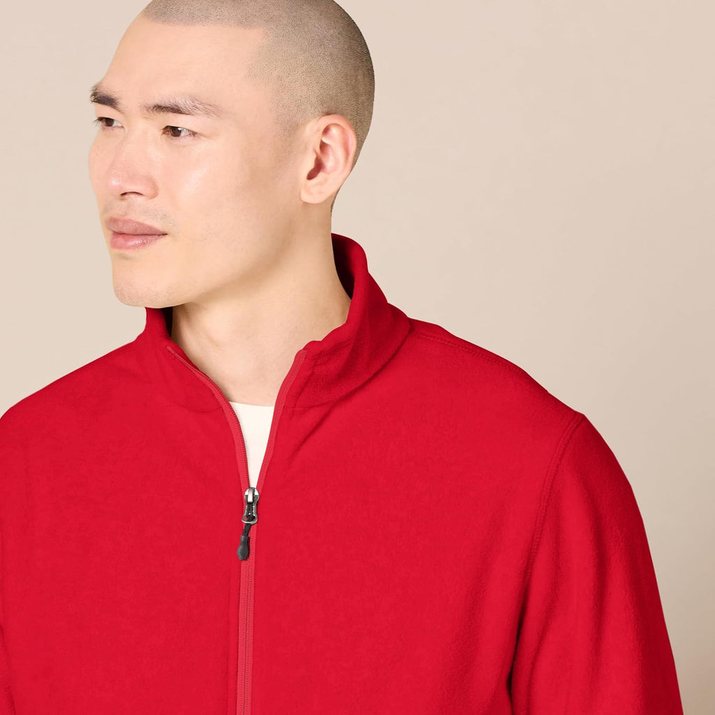 Amazon Essentials Men's Full-Zip Polar Fleece Jacket with Zippered Pockets for Cold Outdoor Weather (Available in Big & Tall)