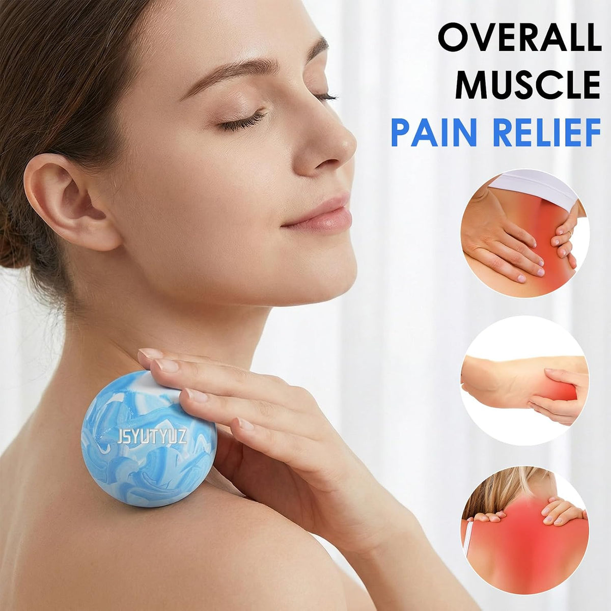 Lacrosse Massage Balls for Myofascial Release,Blue and Blue