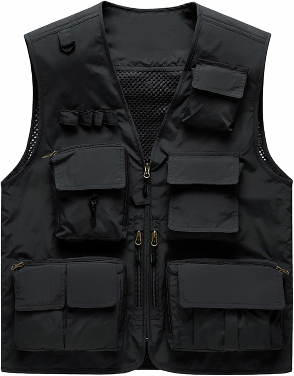 M2C Mens Hooded Mesh Multiple Pockets Traveling Vest