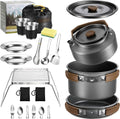 Leonyo 18PCS Camping Cookware Set, Camping Cooking Pot Pan Mess Kit