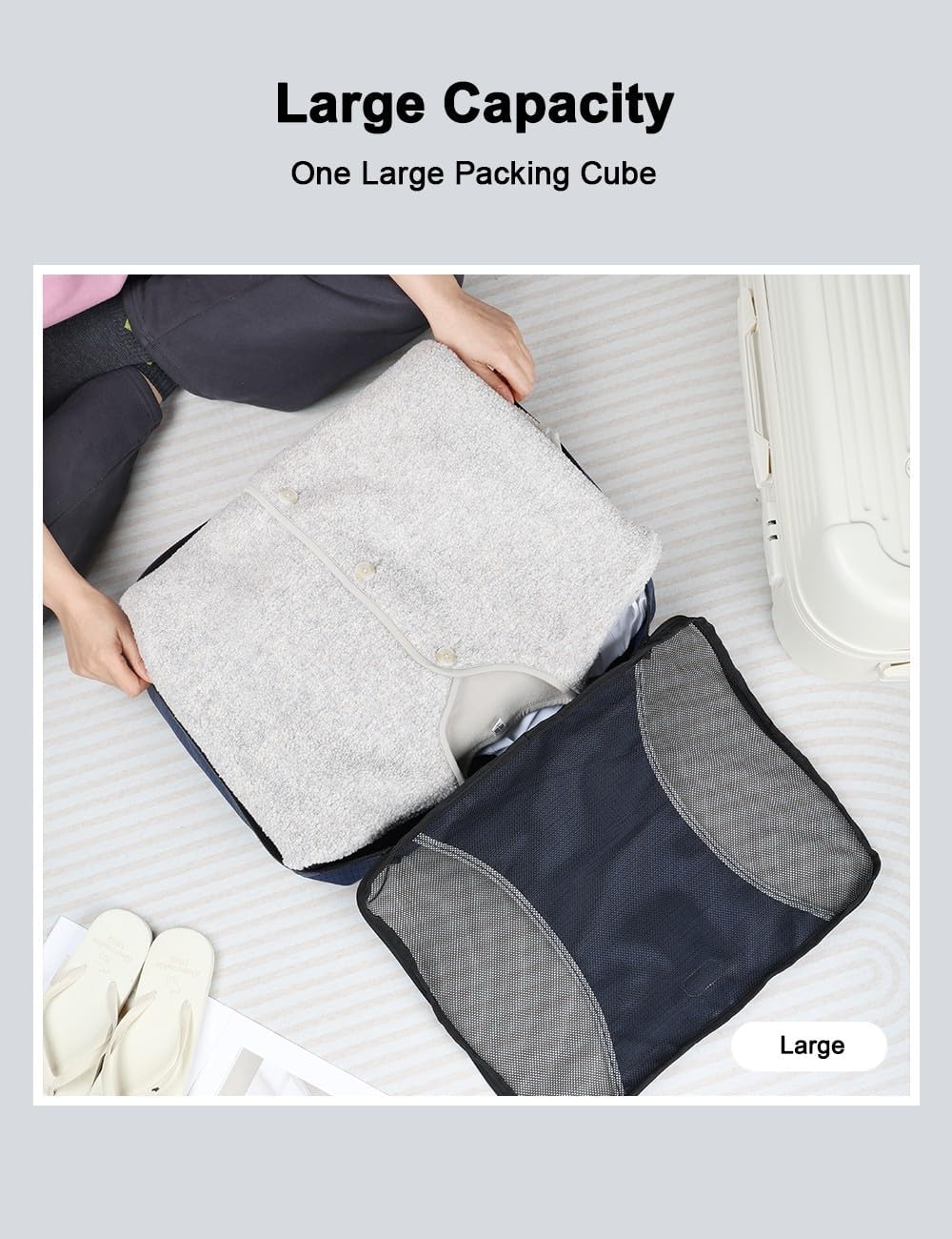 GOX Ultra Light 5 piece Packing Cubes Travel Luggage Organizer 1 Large 2 Medium 2 Small