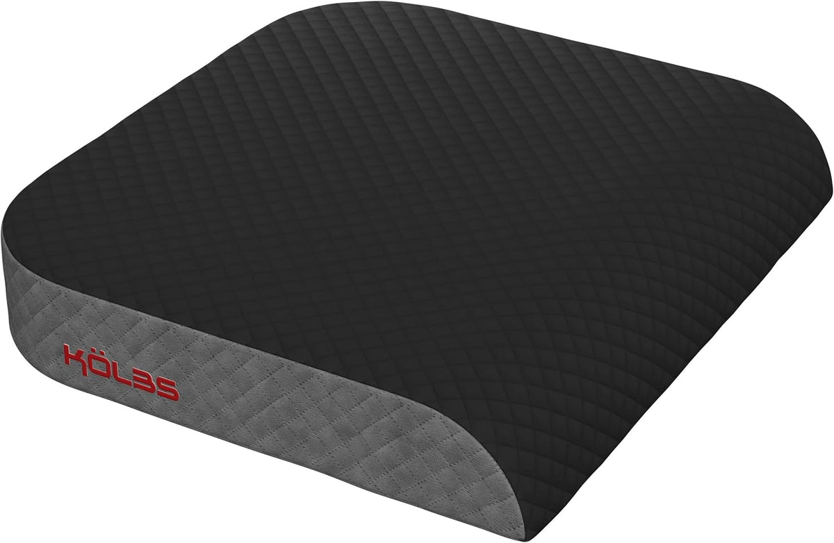 Kölbs Extra Large Seat Cushion Stylish Plush Velvet Cover XL Memory Foam for Office Chair, Floor Pillow Back Pain Coccyx Bruise Relief Carry Handle