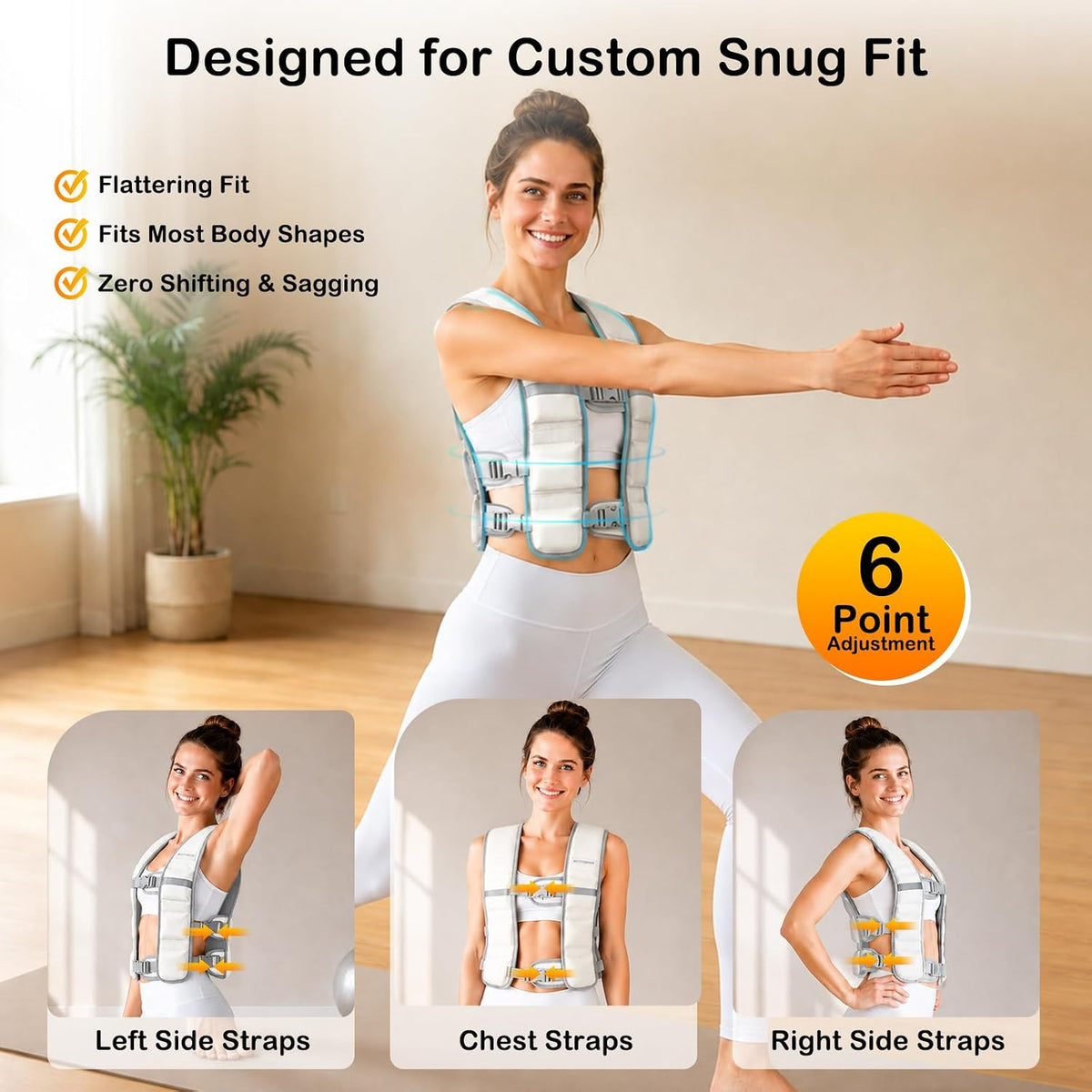 Adjustable Weighted Vest for Women Men, 0.7-12/0.7-18 lb Ultra-Light Start