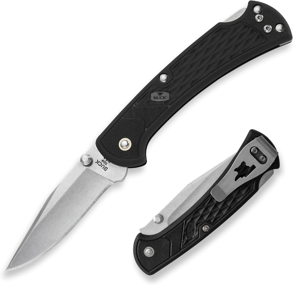 Buck Knives 110 Slim Select EDC Pocket Knife, Black, 2.8 oz