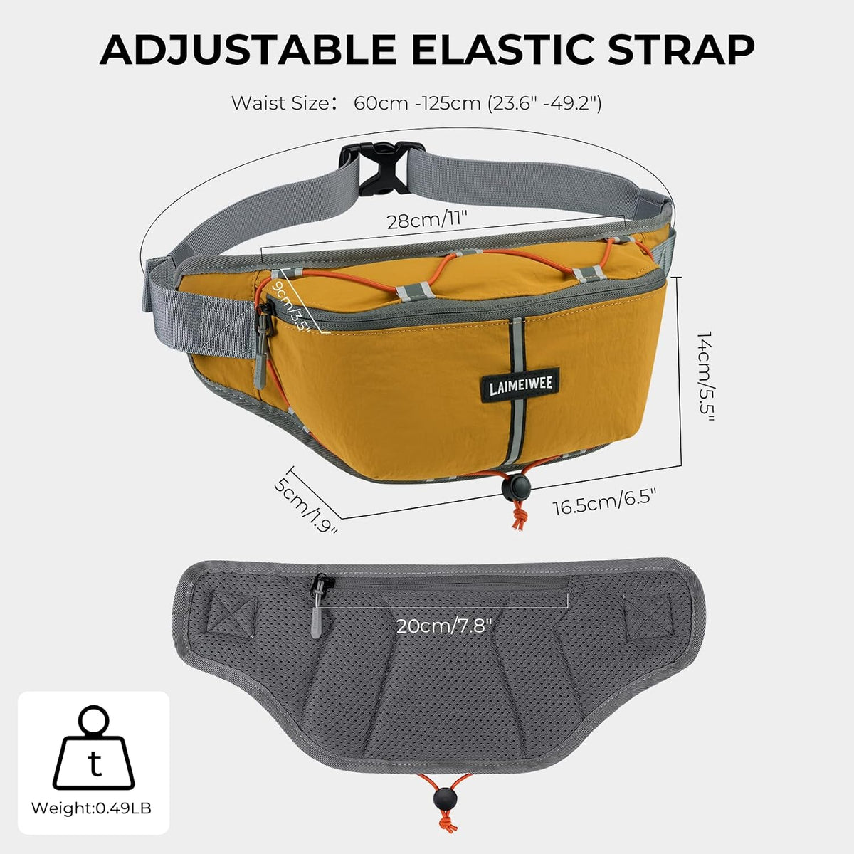 2L Fanny Pack for Women Men, Anti‑theft Waist Bag with RFID Blocking