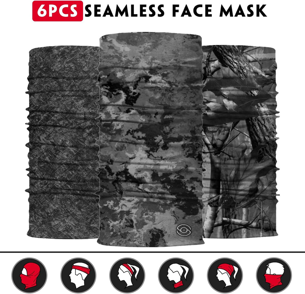 Neck Gaiter for Men Women Headwear Bandana Head Wrap Face Scarf Mask Cover Warmer Balaclava-Seamless & Versatile