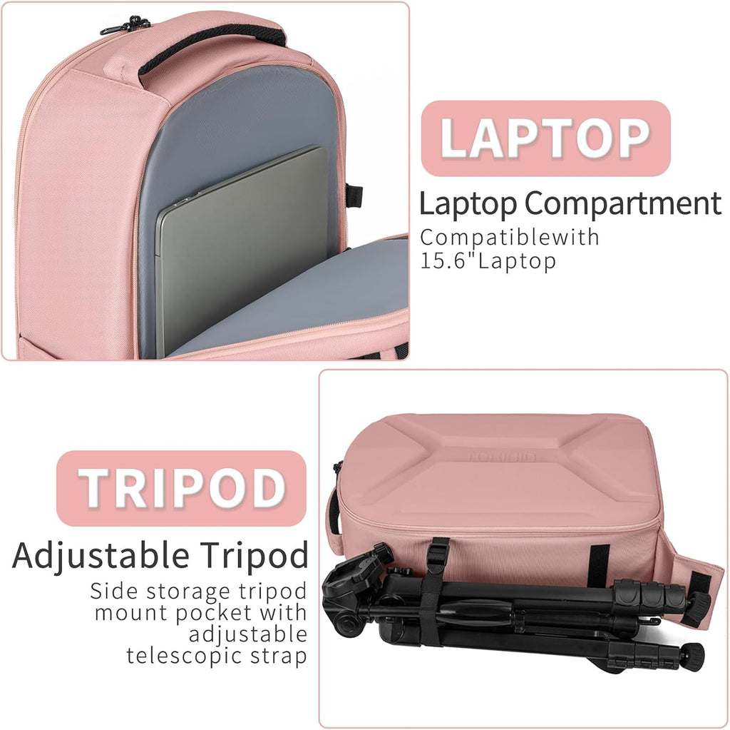 TORIBIO Large Hardshell Camera Backpack DSLR/SLR/Mirrorless Photography Bag