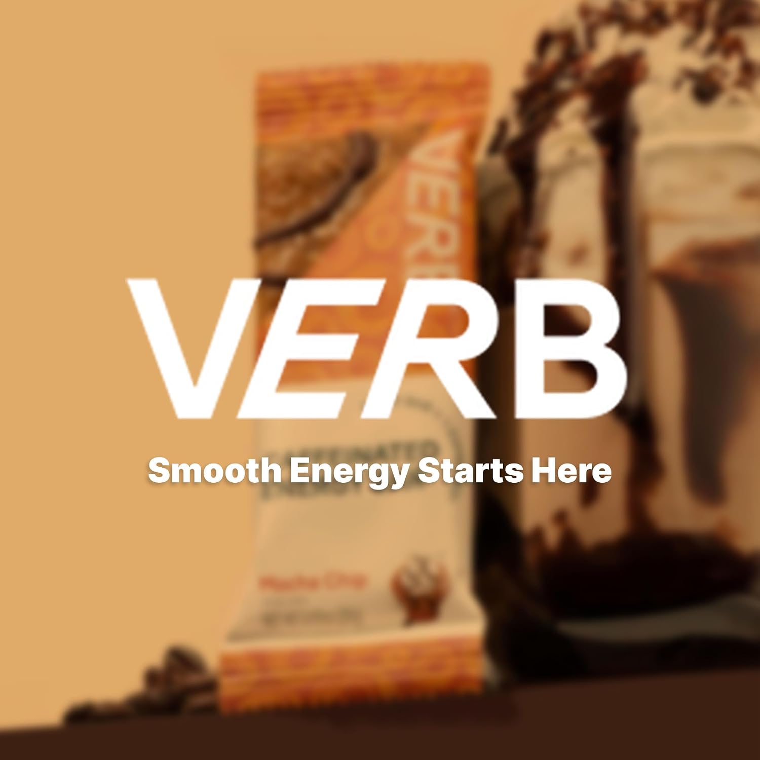 Verb Caffeinated Energy Bars Mocha Chip (26g, Pack of 16) 110 Calories