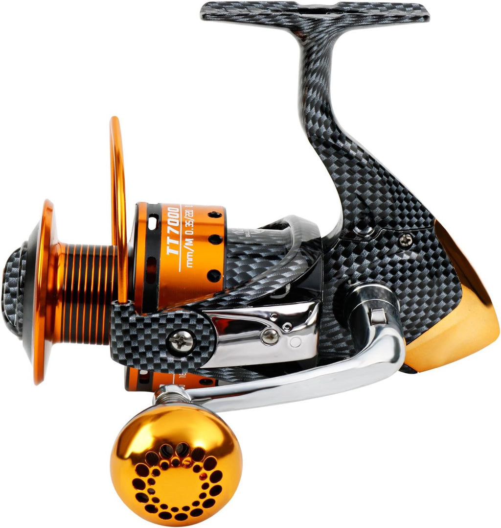 Burning Shark Fishing Reels- 12+1 BB, Light and Smooth Spinning Reels, Powerful Carbon Fiber Drag, Saltwater and Freshwater Fishing