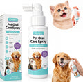 Pet Oral Care Spray, Dog Dental Spray for Dog Teeth Cleaning, Natural Dog Breath Freshener, Daily Dog Dental Care & Cat Dental Care Solution,No Brush Required Pet Mouth Freshener Spray for Dogs & Cats