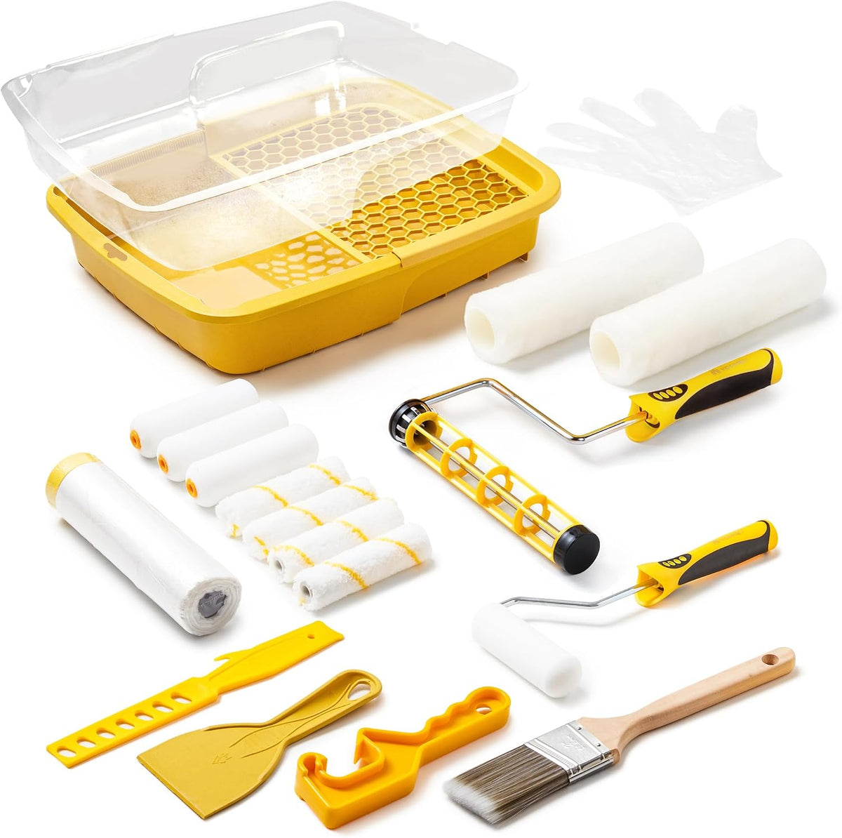 voomey 15 Pcs 6 Inch Paint Roller Kit with Small Paint Roller