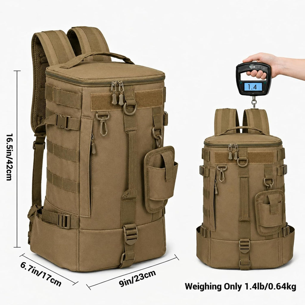 kokkoya Small Fishing Backpack with 2 Rod Holders, 16L Kayak Tackle Bag