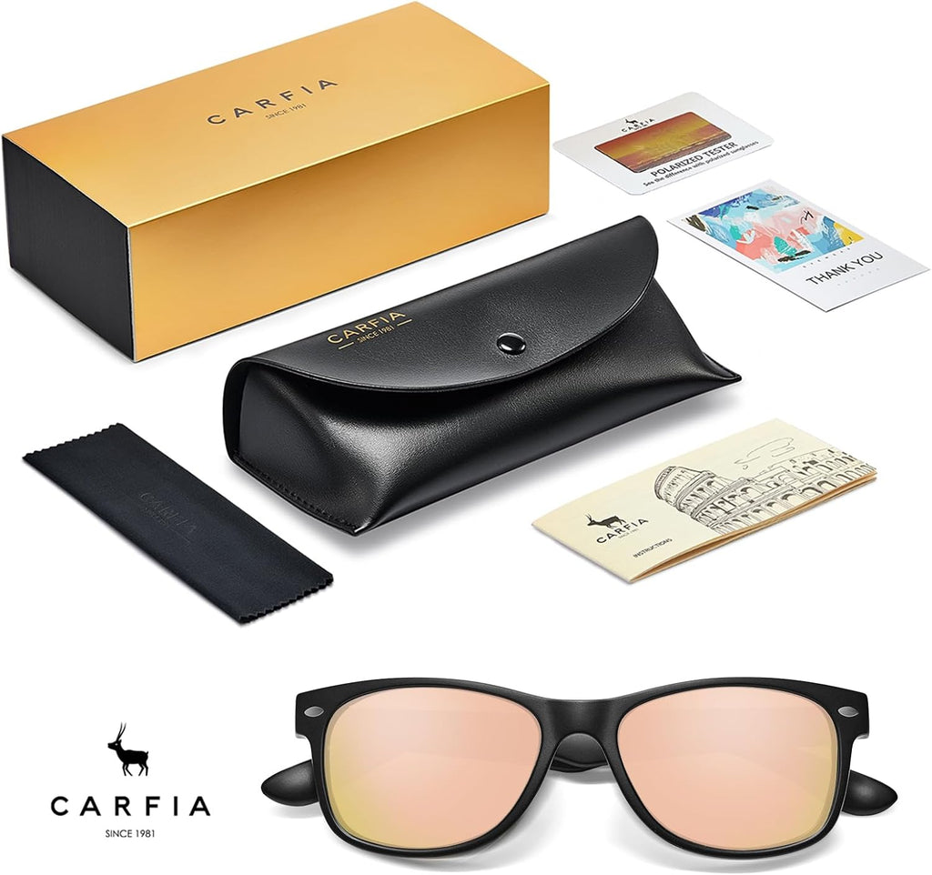 CARFIA Polarized Sunglasses Men Womens UV Protection,TR90 Lightweight Frame Sports Life Style Outdoor Running Sun Glasses