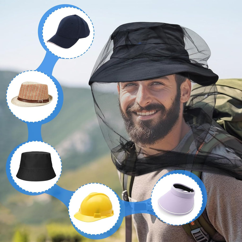 South to East Mosquito Head Net for Insects 2 Pack, Fly & Bug Protection