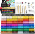 ARTEZA Polymer Clay Kit, 42 Colors with 5 Tools & Jewelry Findings, Oven-Bake Modeling Clay for Earrings, Charms, Miniatures, Jewelry & DIY Crafts
