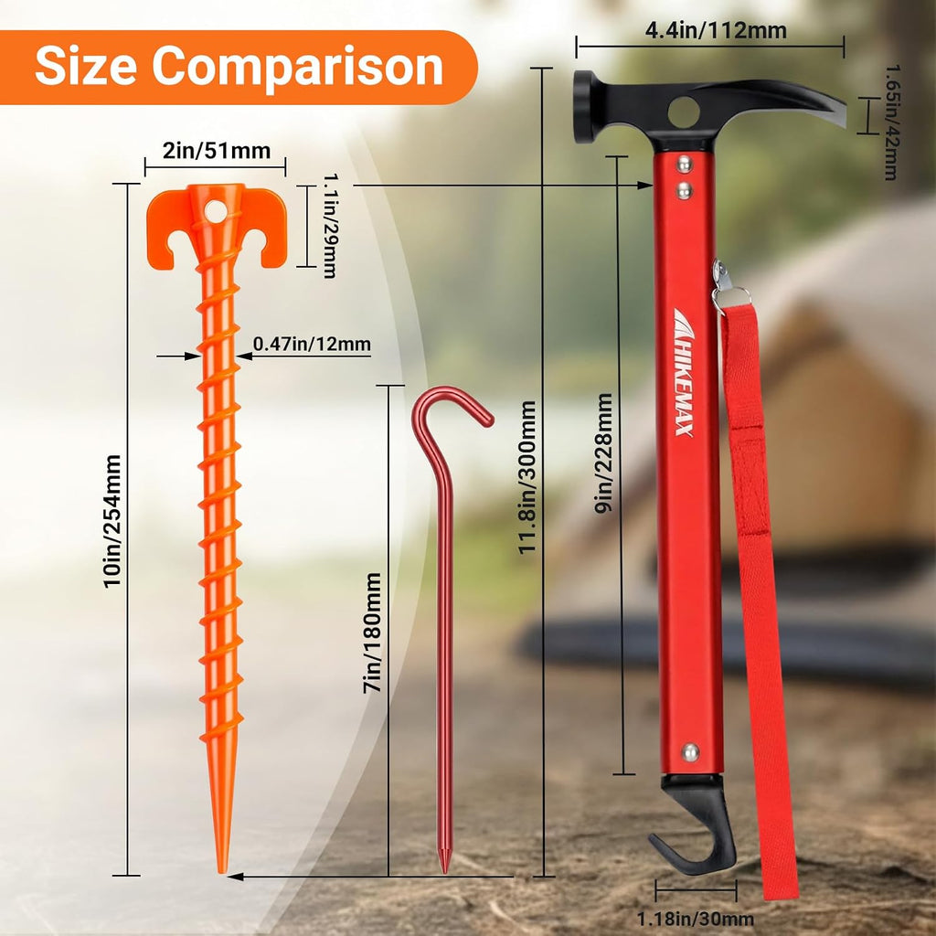 15 Pack Plastic Spiral Tent Stakes - 10 Inch Heavy Duty Screw-in Sand Anchors Pegs - Windproof Plastic Ground Anchor Stakes for Secure Tents, Inflatables, Canopies, Tarps, Garden Structures