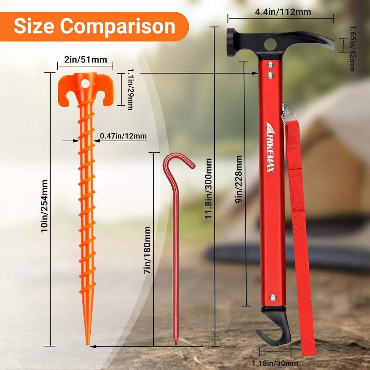 15 Pack Plastic Spiral Tent Stakes - 10 Inch Heavy Duty Screw-in Sand Anchors Pegs - Windproof Plastic Ground Anchor Stakes for Secure Tents, Inflatables, Canopies, Tarps, Garden Structures
