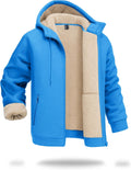 Boladeci Men's Sherpa Fleece Lined Hoodie Zip Up Heavyweight Winter Jacket