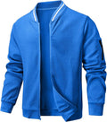 Wizoat Mens Casual Jacket Loose Fit Lightweight Jacket Varsity Bomber Jacket with Zipper