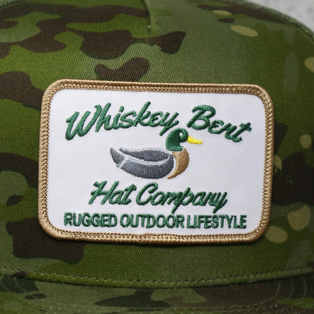 WHISKEY BENT HAT CO. Green Head Adjustable Snapback Outdoor Lifestyle Duck Hat
