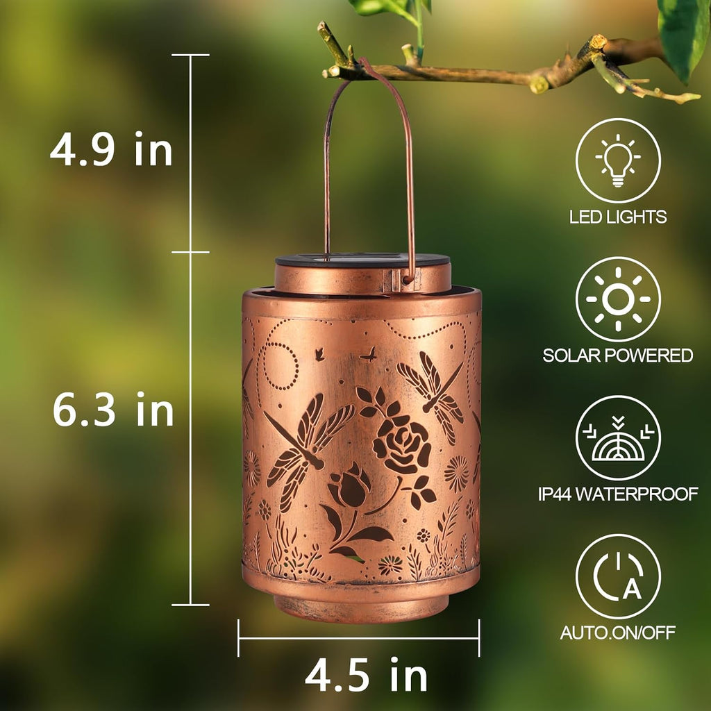 2 Pack Dragonfly Solar Lanterns Garden Decor Birthday Gifts for Women