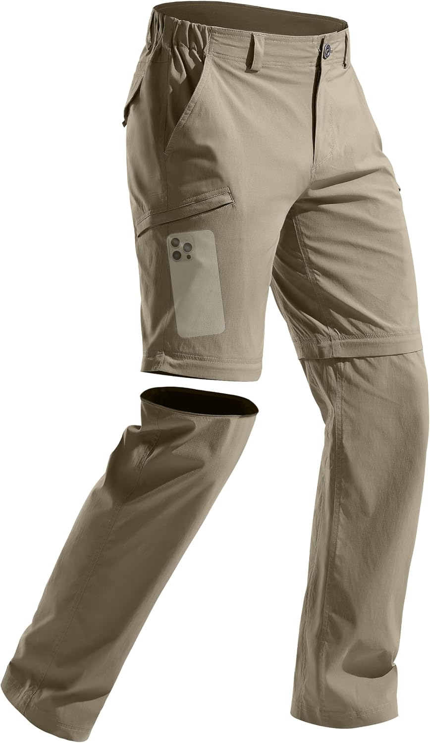 FREE SOLDIER Men's Convertible Hiking Pants Outdoor Lightweight