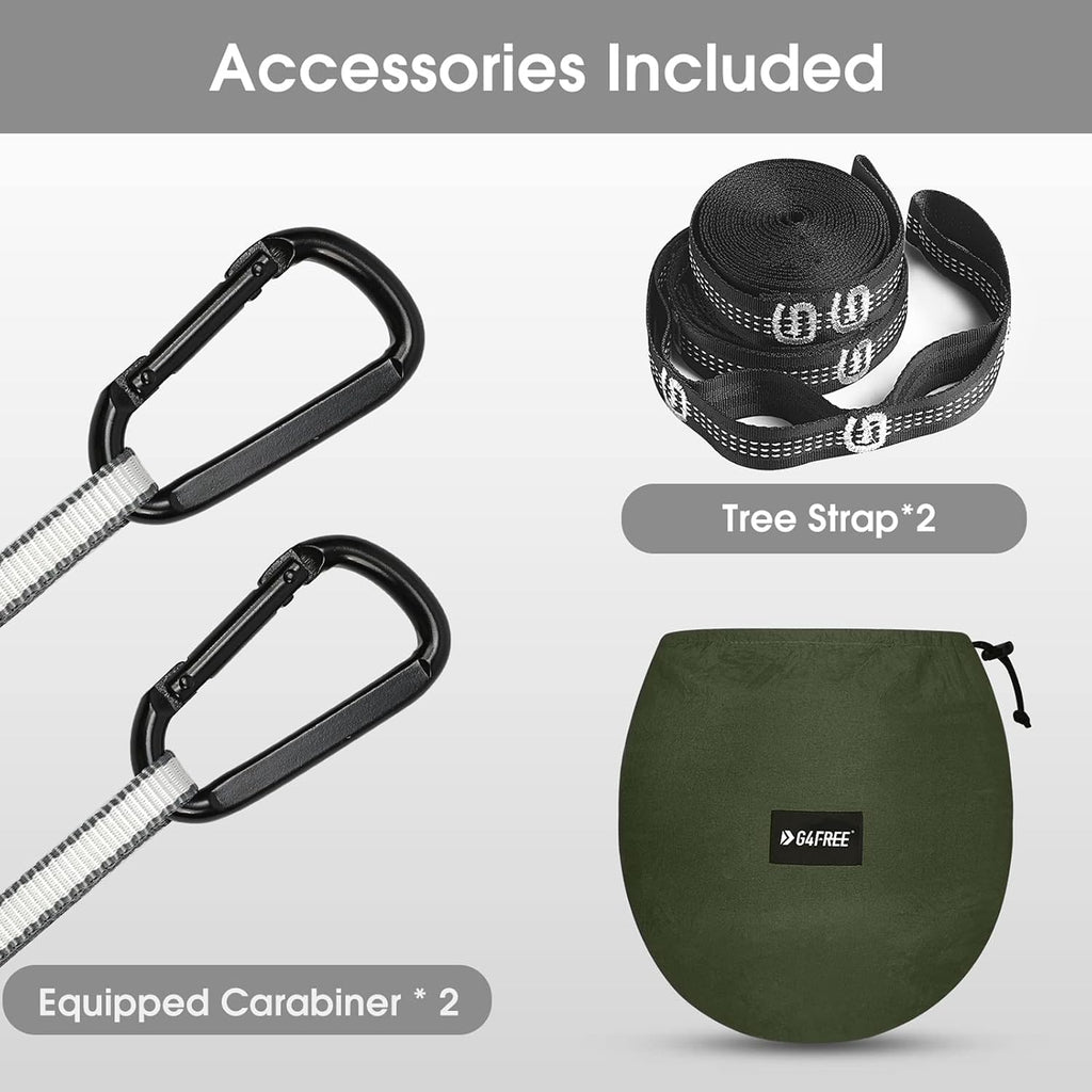 G4Free Large Camping Hammock for Outside with Mosquito Net 2 People Hammock