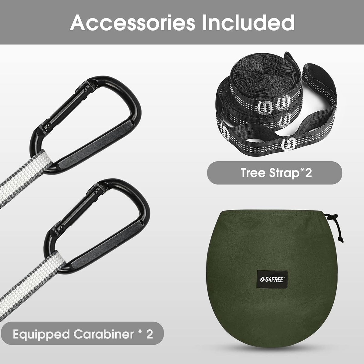 G4Free Large Camping Hammock for Outside with Mosquito Net 2 People Hammock