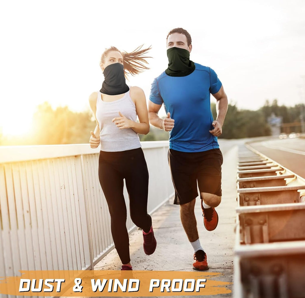 Neck Gaiter Face Mask: 6 Pack Cooling UV Sun Protection Bandana
