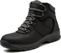 Waterproof Hiking Boots for Men, 6" Comfortable Soft Toe Shoes Mid Non Slip Hiking Shoes Outdoor Travel Shoes Leather Hiking Backpack Boots