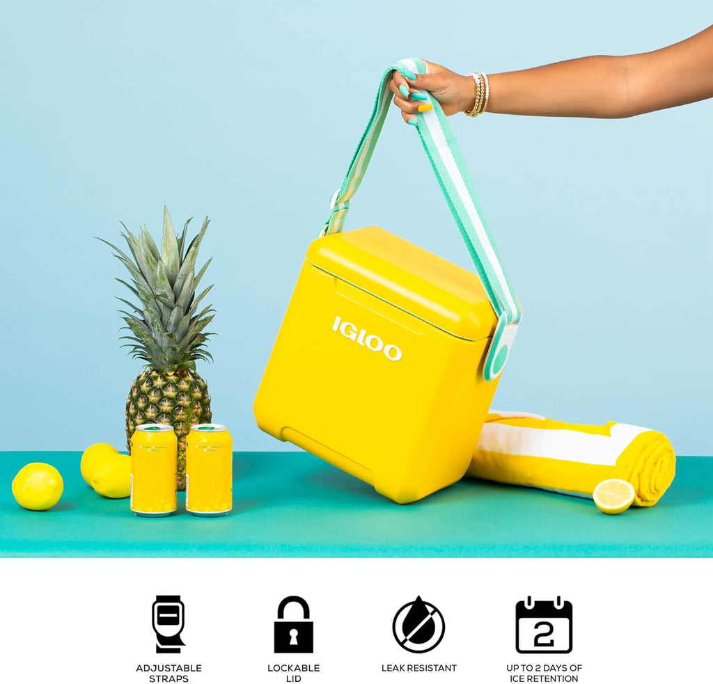 Igloo Tag Along Too Coolers | Insulated Hard Shell Picnic Style Cooler | Rolling Ice Chest