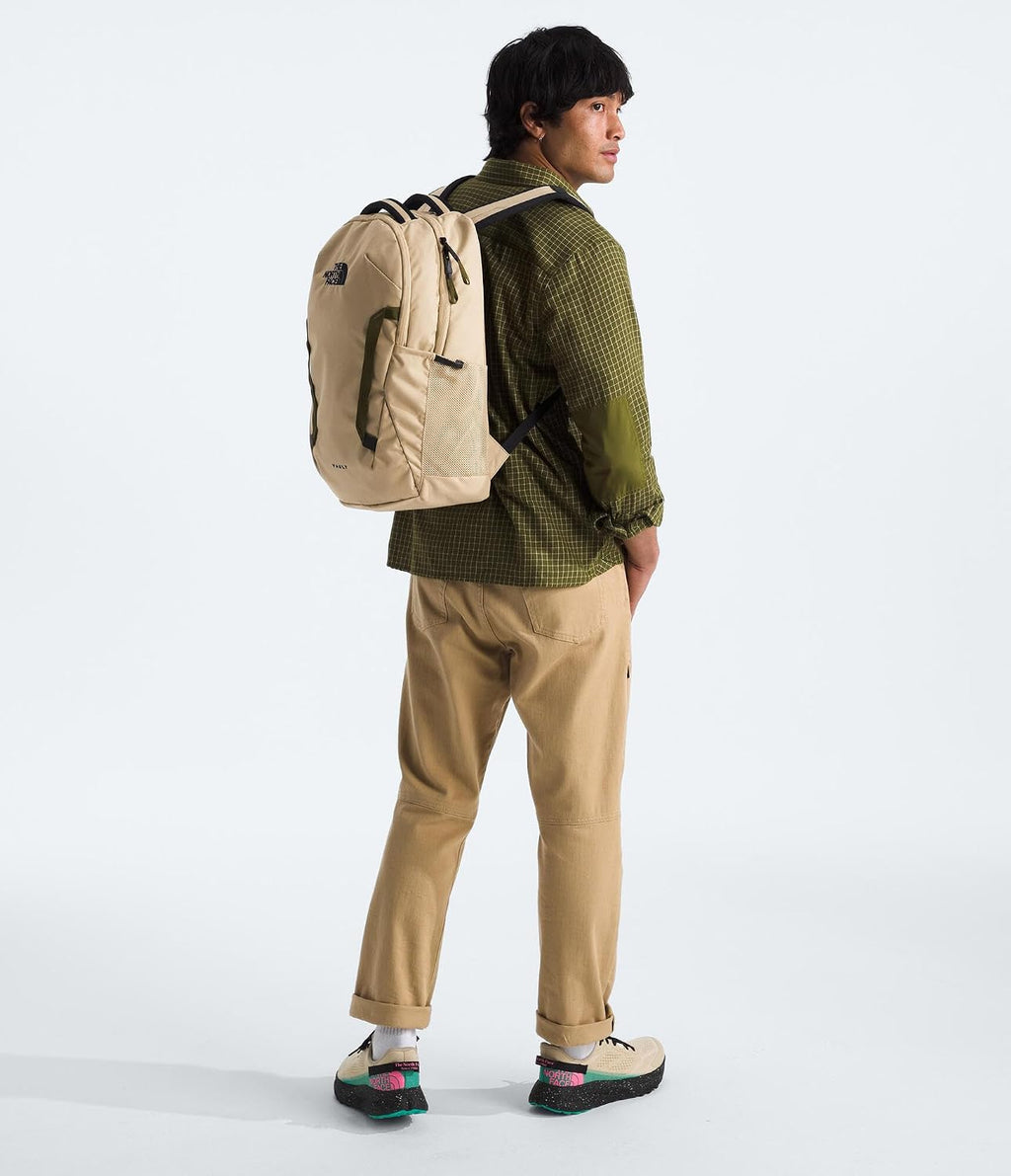 The North Face Vault Everyday Laptop Backpack, Khaki Stone/Blk, One Size