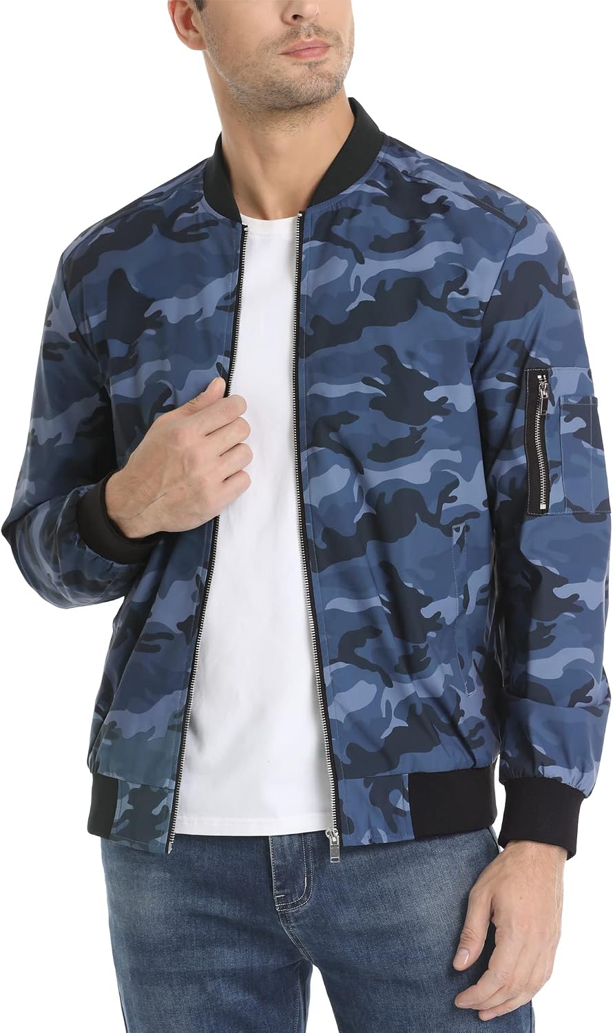 MAGCOMSEN Men's Bomber Jacket Lightweight Windbreaker Spring Fall Jacket