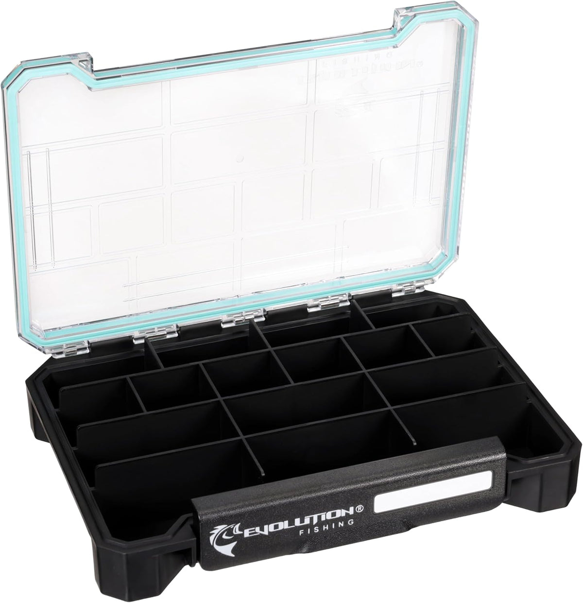 Evolution Fishing BallistiX 3.5 Terminal Tackle Tray – Waterproof Tackle Storage Box with Anti-Migration Design, One-Hand Latch, Polycarbonate Lid, Rust-Resistant Terminal Tackle Organizer