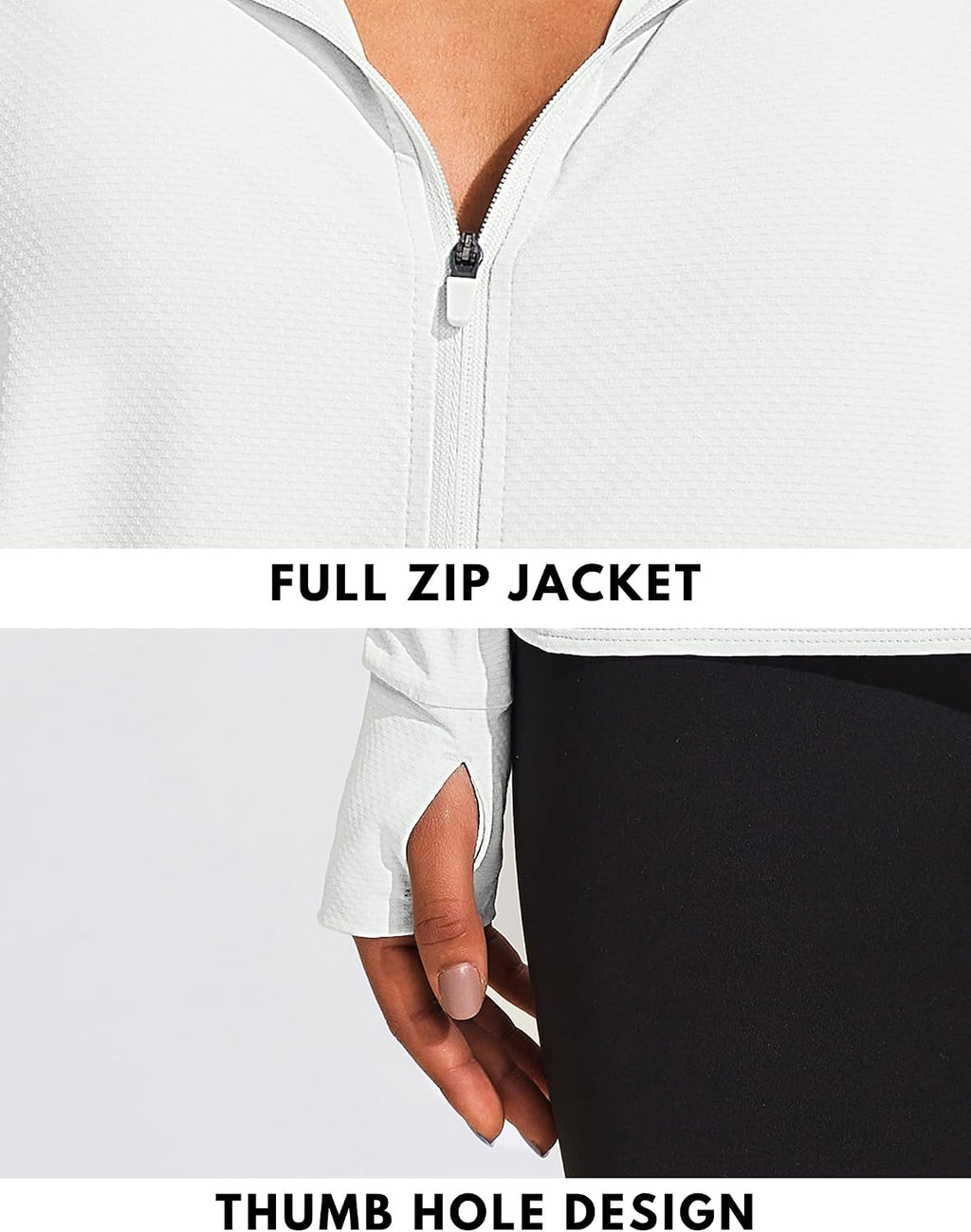 COOrun Women's UPF 50+ Jackets Sun Protection Golf Athletic Jackets Lightweight Full Zip Long Sleeve Shirts with Pockets