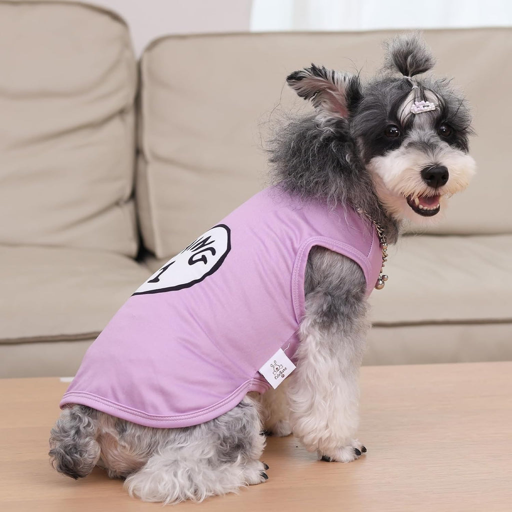 CuteBone Dog Shirts 2-Pack Soft Pet Clothes Breathable Summer Vest for Small Puppy and Stretchy Cat Apparel