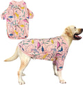 Dog T Shirts Cotton Dinosaur Pattern Prints Shirt Pajamas Pets Breathable Stretchy Clothes for Extra Large Dogs (3XL,Pink Dinosaur)