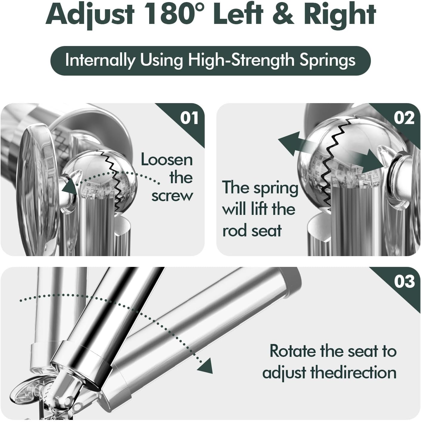 Rod Holders for Fishing Boat，2 Pack 316 Stainless Steel 360 Degree Adjustable Deck Flush Mount Fishing Rod Pole Holder for Marine Boat Yacht