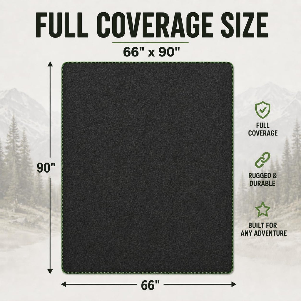 JMR Wool Camping Blanket, Fire Retardant Military Throw, Grey (66x90)