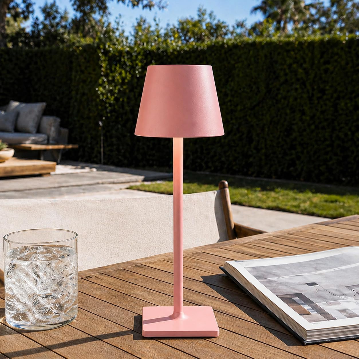 Yogaret Pink Cordless Table Lamps, 6000mAh Rechargeable Battery, 2 Pack