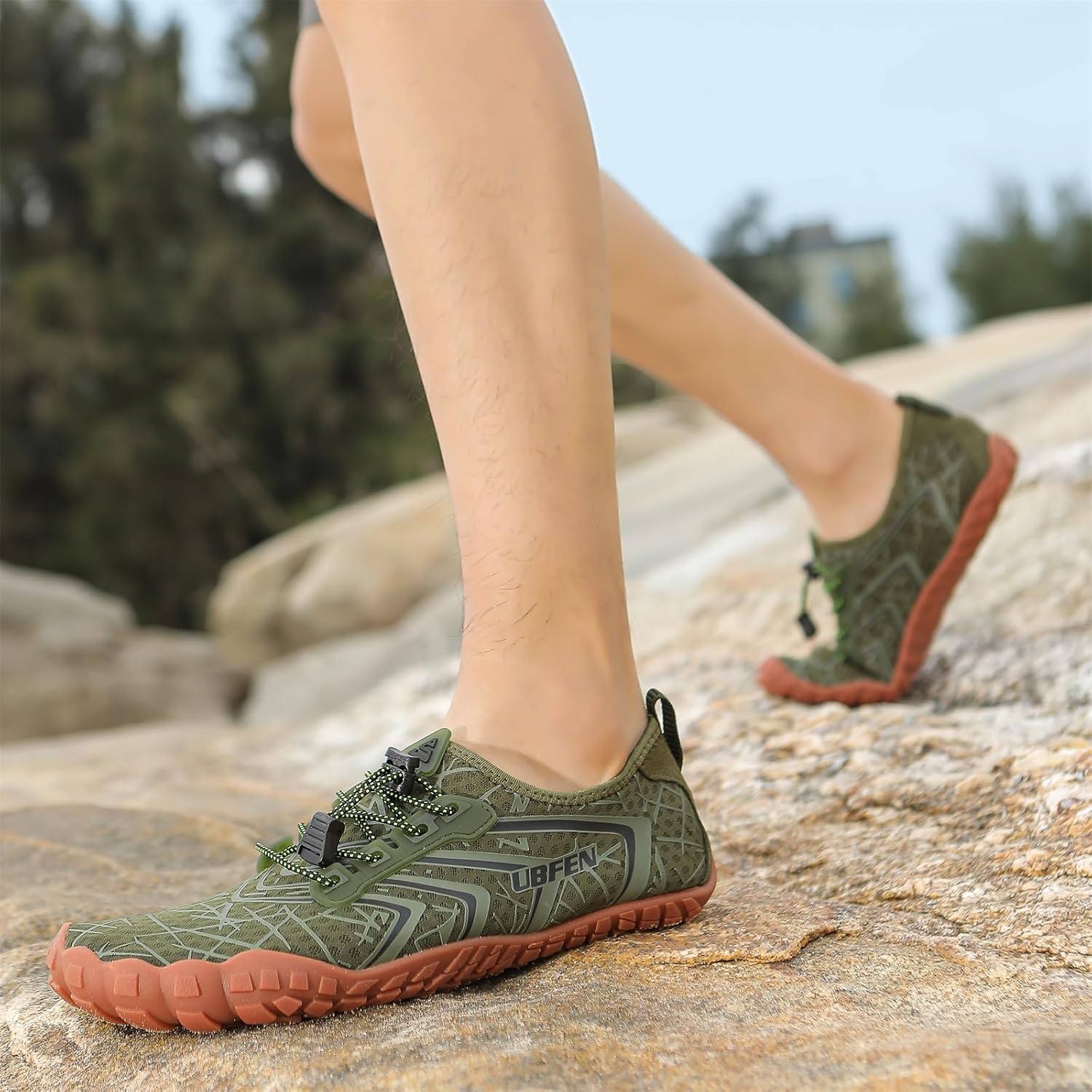 UBFEN Water Shoes for Men and Women Quick Dry Barefoot Hiking Swim Footwear