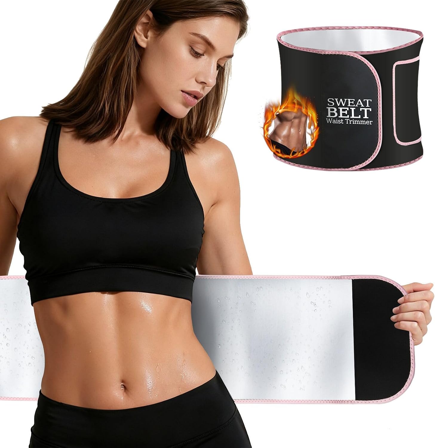 MORECOO Waist Trainer for Women Sweat Band Trimmer Exercise Belt