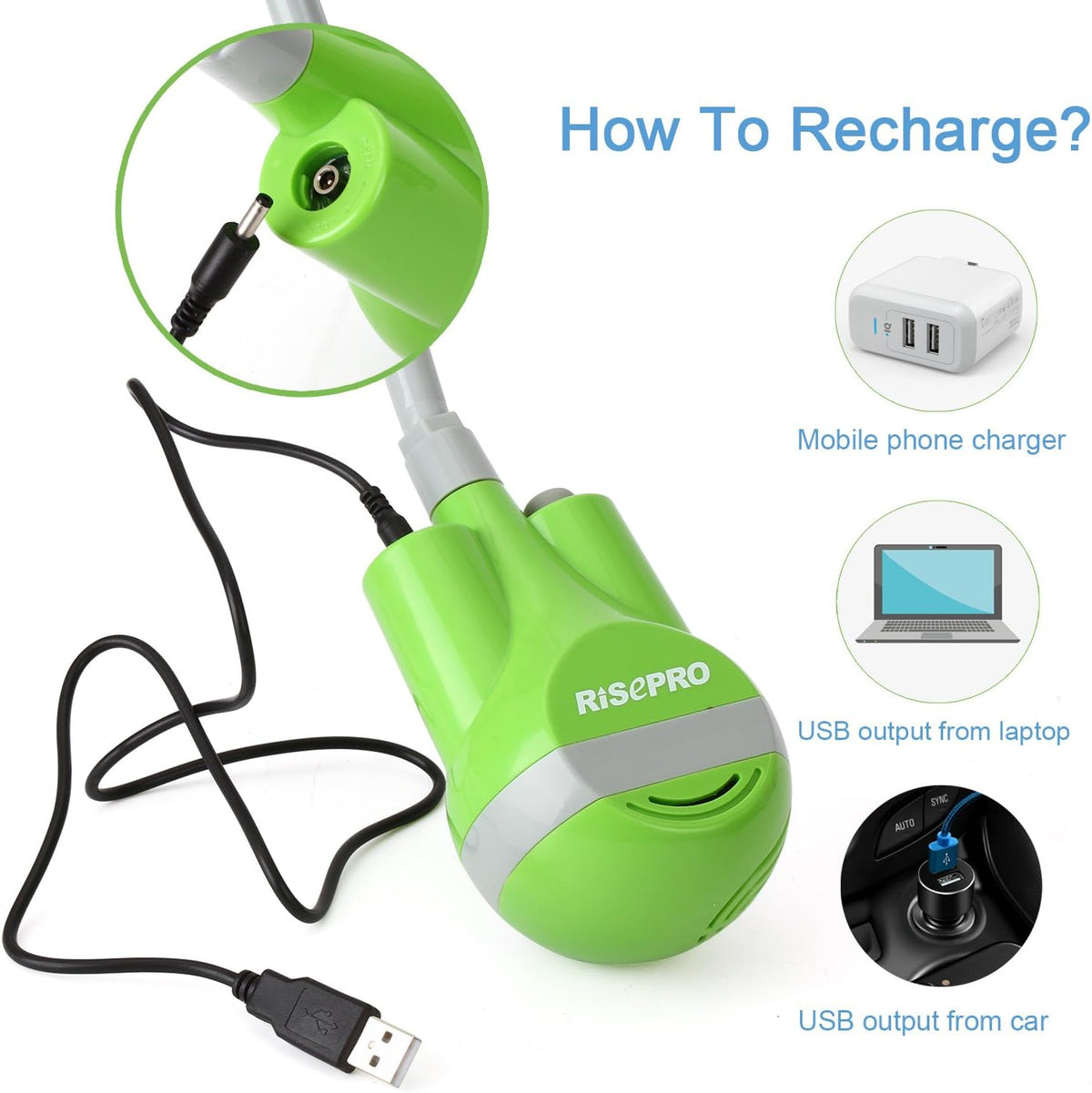 Portable Camping Shower, Outdoor Head, Pump With Rechargeable Battery, USB Charging Line, Pumps Water From Bucket for Hiking, Pet Cleaning, Car Washing