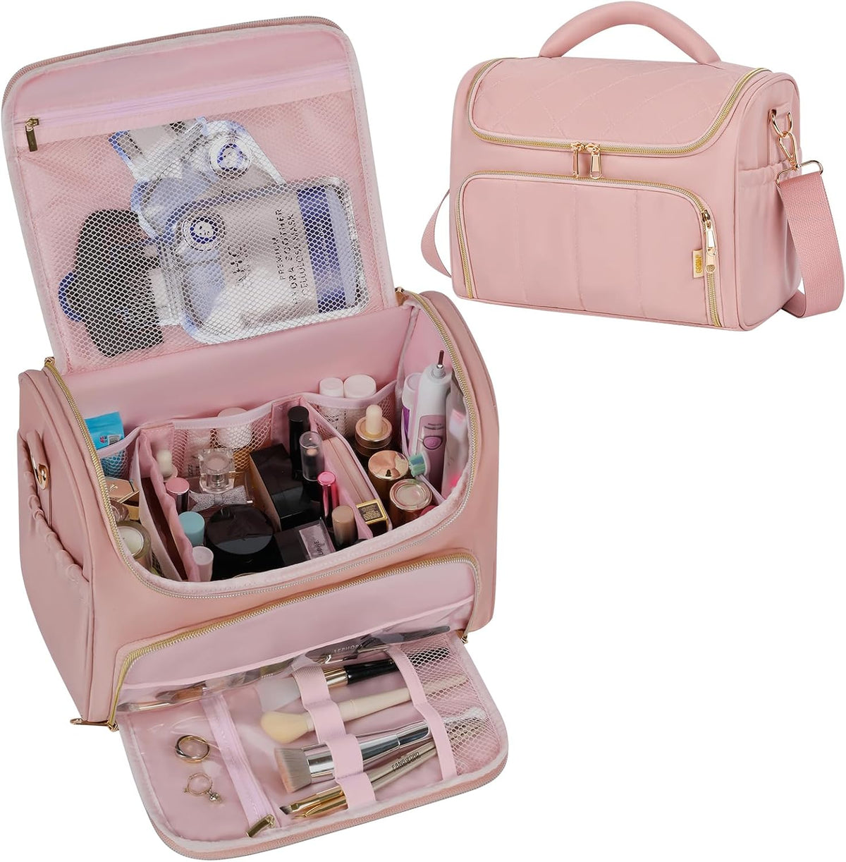 GR69N Travel Toiletry Bag,Large Makeup Bag Organizer Case for Women