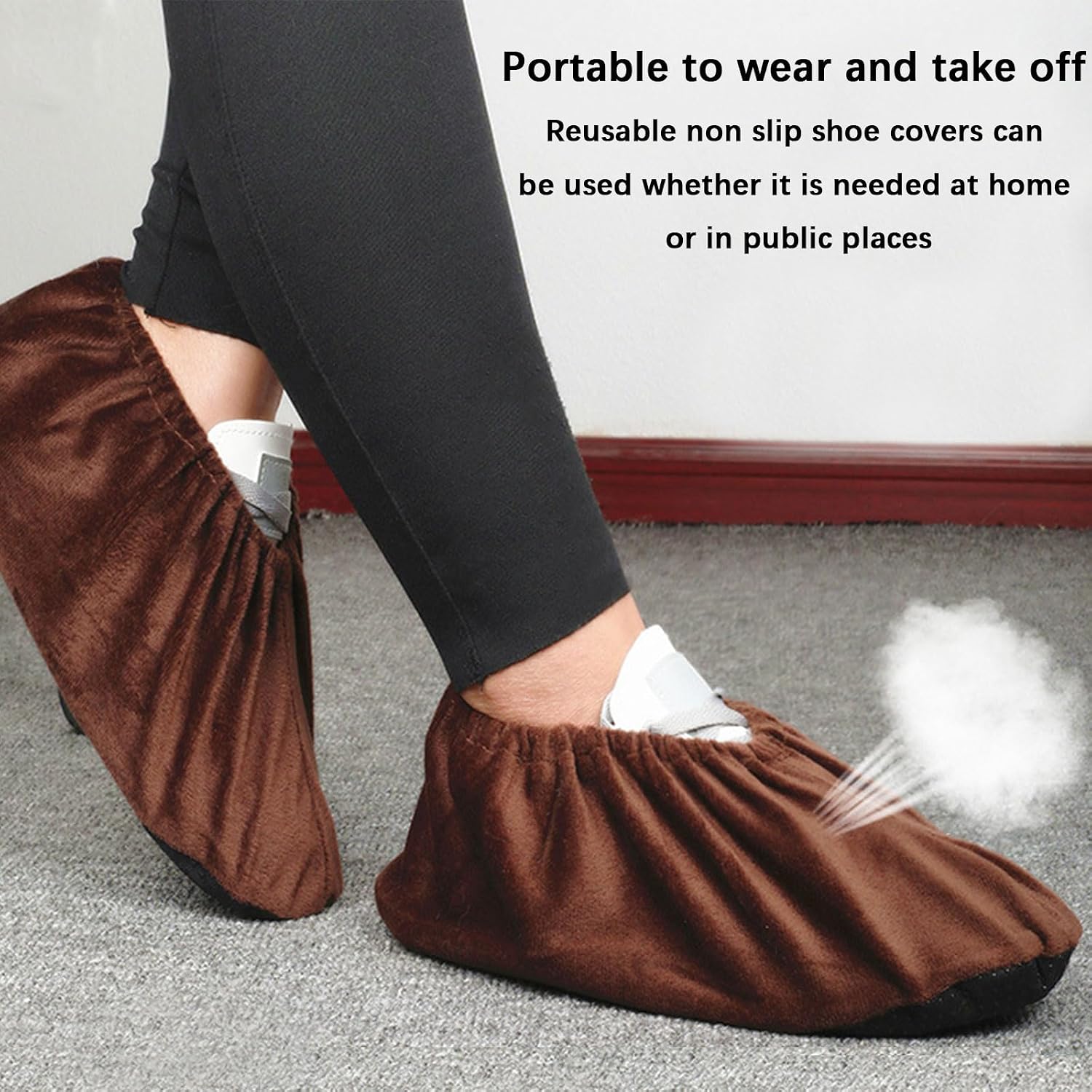6 Pairs Non Slip Reusable Shoe Covers