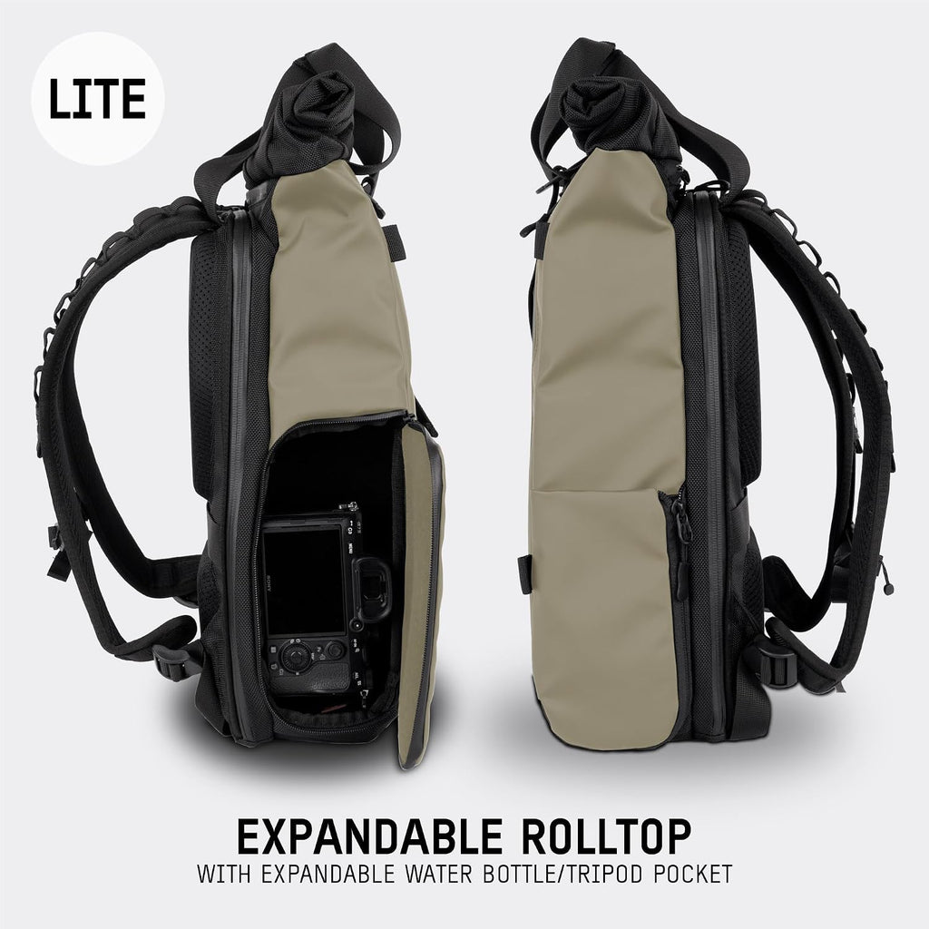 WANDRD PRVKE Lite Camera Backpack, Yuma Tan, Built-In Camera Cube